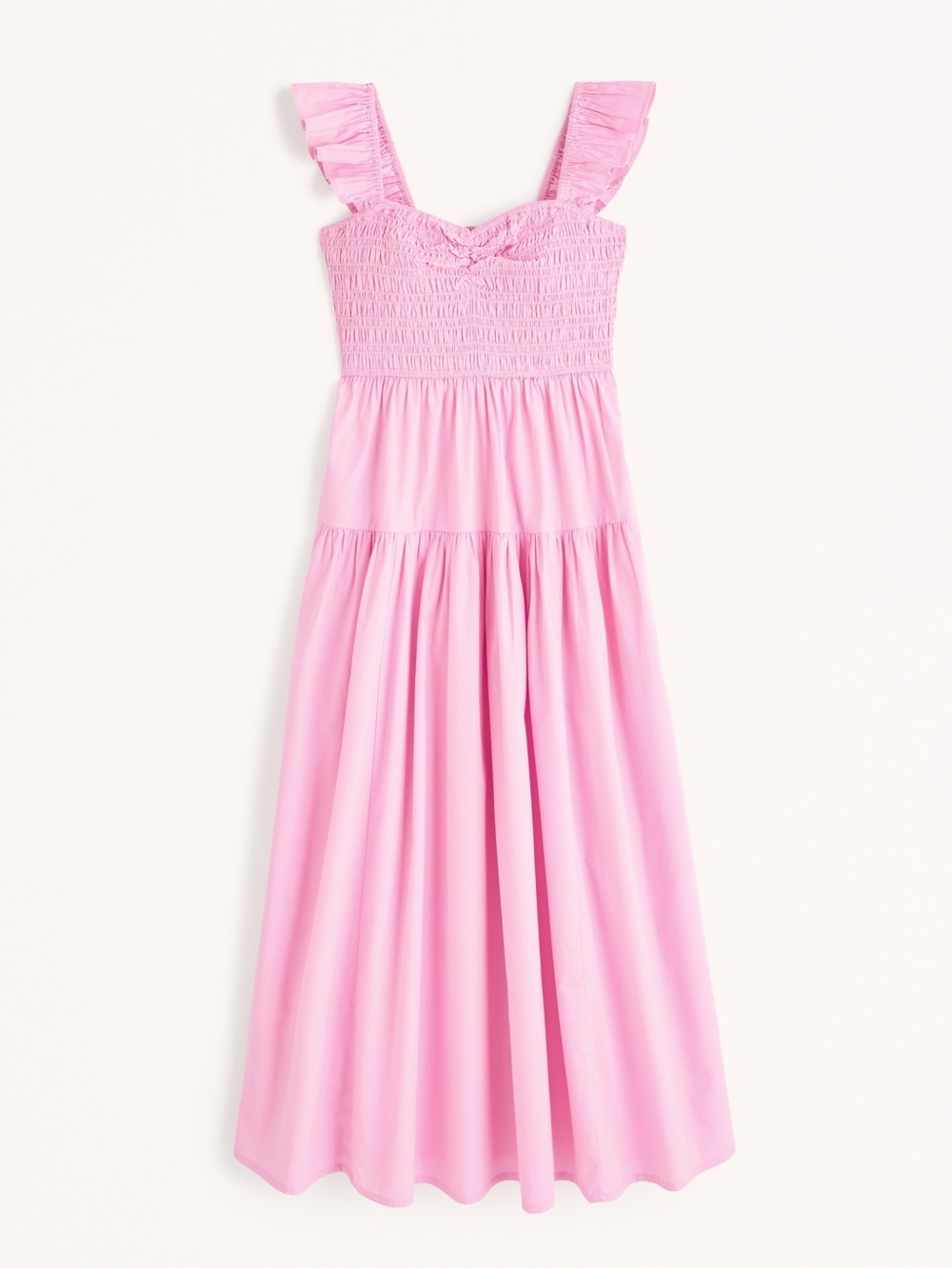 Abercrombie & Fitch Ruffle Strap Smocked Midi Dress 🌸 - Picture 1 of 5